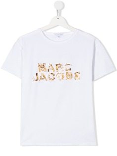 Little Marc Jacobs декорированная футболка с короткими рукавами