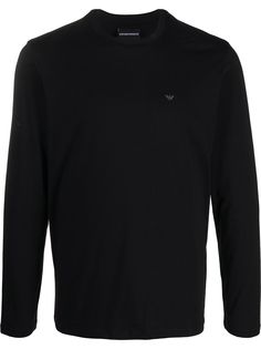 Emporio Armani футболка с нашивкой-логотипом