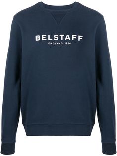 Belstaff свитер с круглым вырезом и логотипом