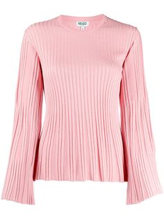 Kenzo джемпер в рубчик с эффектом металлик