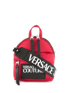 Versace Jeans Couture маленький рюкзак с контрастным логотипом