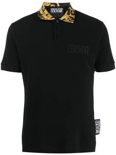 Versace Jeans Couture рубашка-поло с вышитым логотипом
