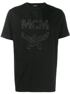 MCM футболка с логотипом и заклепками
