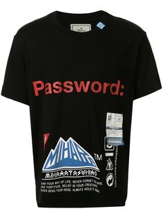 Maison Mihara Yasuhiro футболка с принтом Password