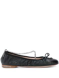 Miu Miu декорированные балетки