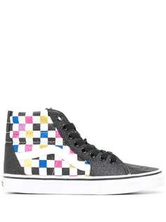 Vans кеды SK8-Hi в клетку с блестками