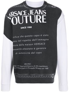 Versace Jeans Couture толстовка в стиле колор-блок с принтом