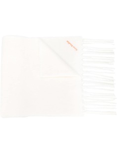 Acne Studios шарф с вышитым логотипом и бахромой