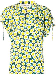 Diane von Furstenberg блузка Daica со сборками на плечах