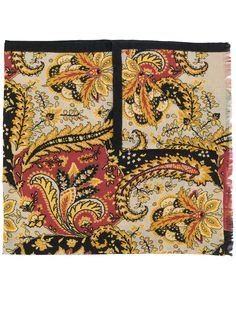 Etro шарф с цветочным принтом