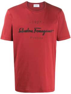 Salvatore Ferragamo футболка с тисненым логотипом