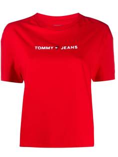 Tommy Jeans укороченная футболка с логотипом