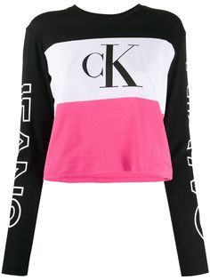 Calvin Klein Jeans толстовка с логотипом и вставками