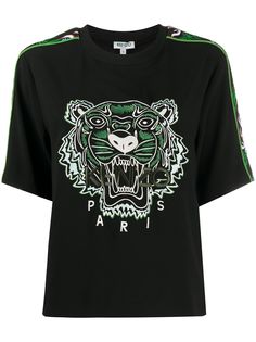 Kenzo футболка свободного кроя с вышивкой Tiger