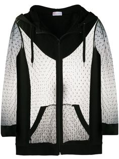 Red Valentino сетчатое худи Valentino в горох