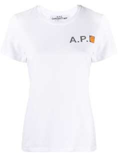 A.P.C. футболка с круглым вырезом и логотипом