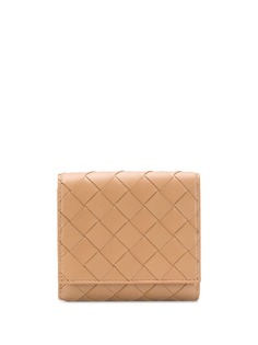 Bottega Veneta плетеный кошелек в два сложения