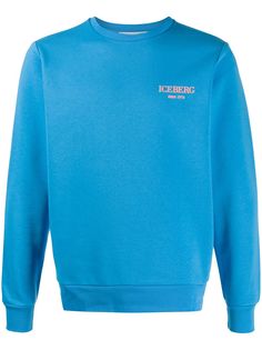 Iceberg logo print relaxed-fit sweatshirt