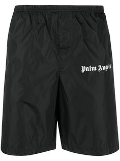 Palm Angels logo print swim shorts
