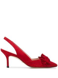 Stuart Weitzman туфли Rosella 75 с цветочной аппликацией