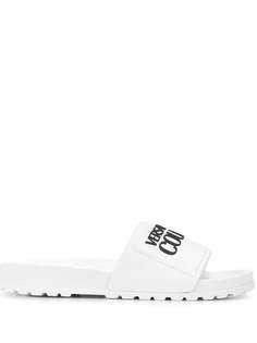Versace Jeans Couture шлепанцы с тисненым логотипом