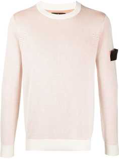 Stone Island Shadow Project two-tone ribbed knit jumper