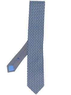 Prada silk geometric print tie