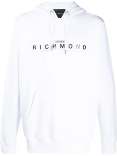 John Richmond logo-print long-sleeved hoodie