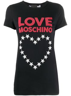 Love Moschino футболка с графичным принтом и круглым вырезом