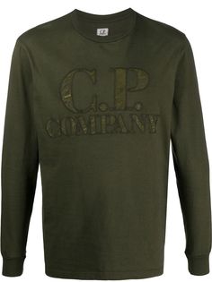CP Company long sleeve logo patch top