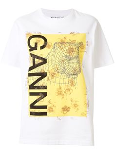 GANNI футболка с графичным логотипом