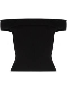 Alexander McQueen трикотажный топ с открытыми плечами