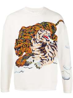 Kenzo джемпер с вышивкой Cloud Tigers
