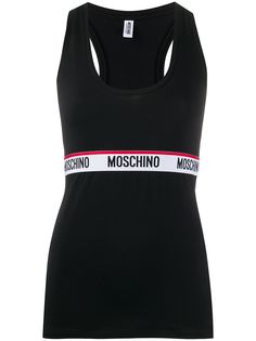 Moschino топ с логотипом