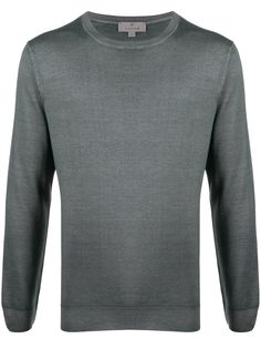 Canali slim-fit crew-neck pullover