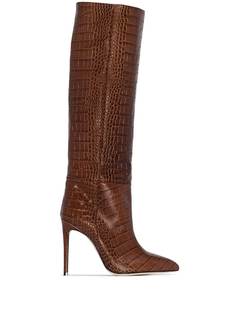 Paris Texas Knee-high croc-effect boots