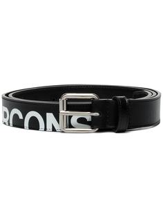 Comme Des Garçons Wallet Black leather logo belt