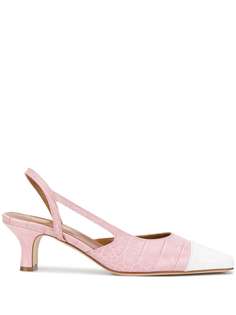 Paris Texas contrast sling-back pumps
