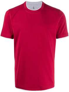 Brunello Cucinelli two-tone crew neck T-shirt