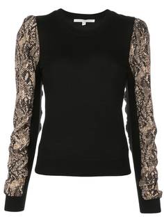Veronica Beard knitted snakeskin print top