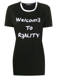Dolce & Gabbana футболка с принтом Welcome To Reality