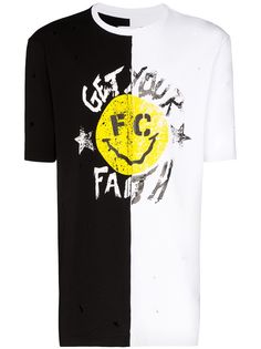 Faith Connexion Smiley split print cotton T-shirt