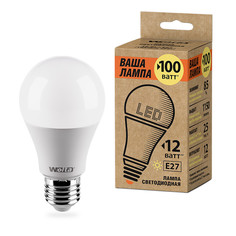 Лампочка Wolta LED A60 E27 12W 220V 3000K 1150Lm Warm Light 25Y60BL12E27-P