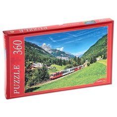 Пазл Рыжий кот Поезд в горах