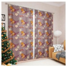 Фотошторы Сирень Новогодняя