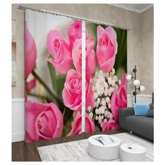 Фотошторы Сирень Крупные розы