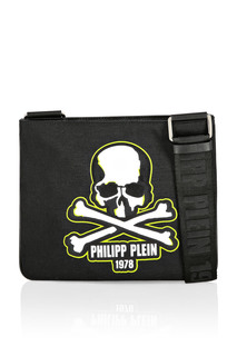 Черная сумка с контрастным принтом Philipp Plein
