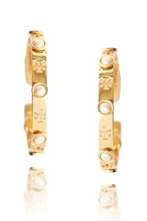 Серьги из позолоченной латуни Tory Burch