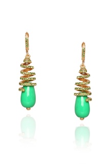 Серьги из латуни с золотым напылением Oscar de la Renta