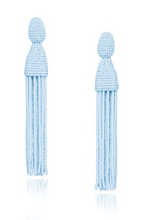 Серьги из латуни и бисера Oscar de la Renta